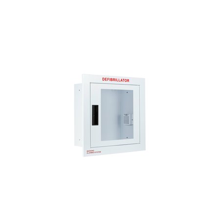 CUBIX SAFETY Fully Recessed, Non-Alarmed, Large AED Cabinet FR-Ln